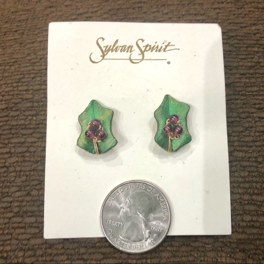 New Sylvan Spirit Sculpted Clay Brooch & Earrings - Picture 6 of 9